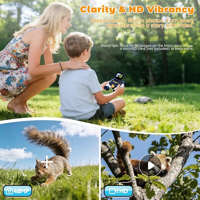 Binoculars for Kids with Night Vision - 48MP FHD Digital Camera Telescope - Image 3