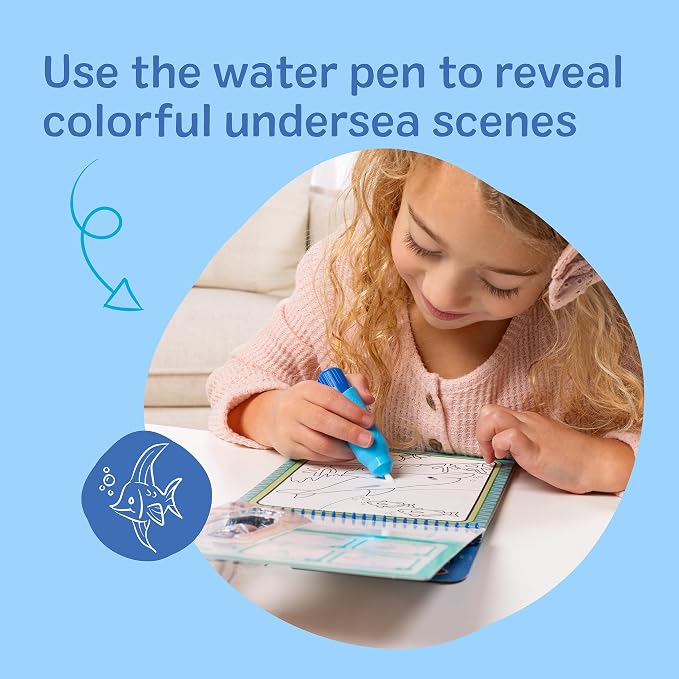Melissa & Doug On The Go Water Wow! Mess Free Coloring Book, Reusable Water-Reveal Activity Pad, Under The Sea, Travel Toys, Party Favors, for Toddlers & Kids Ages 3+ - FSC Certified - Image 3