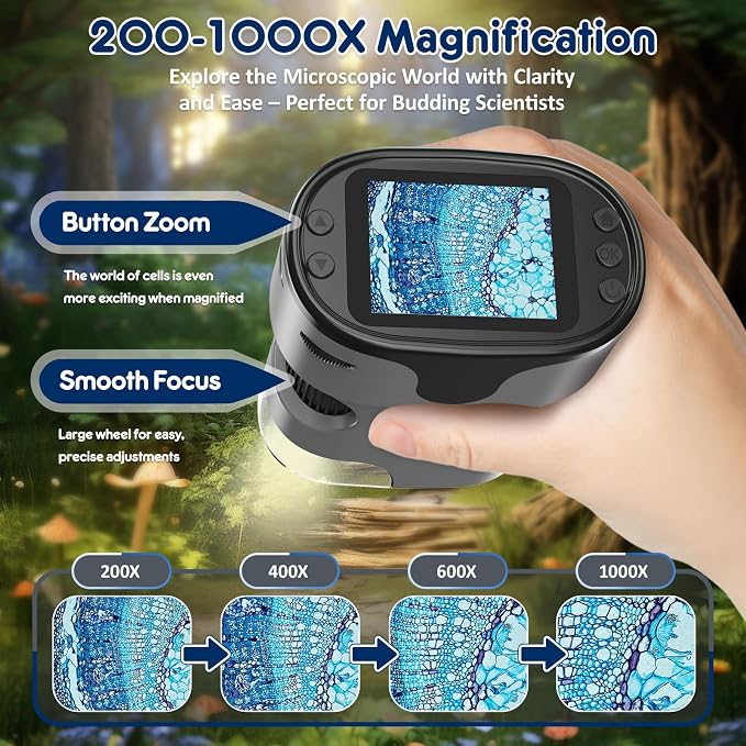 Kids Digital Microscope Science Gift: Complete STEM Toy Kit for Ages 4-12 - Image 2