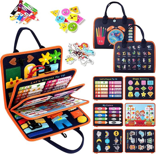 Teefrye Toddlers Busy Board Montessori Toys for Boy Learning Activity Book by Teefrye