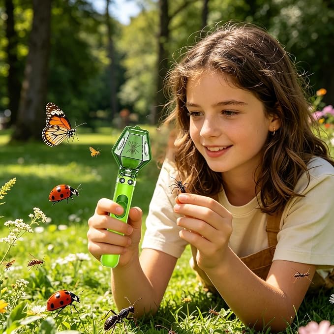 Outdoor Toys for Kids – 6X Magnifying Glass Educational Explorer Tool, Lightweight Ergonomic Learning Accessory for Investigating Plants, and Nature, Perfect for School Projects, Camping Trips - Image 2