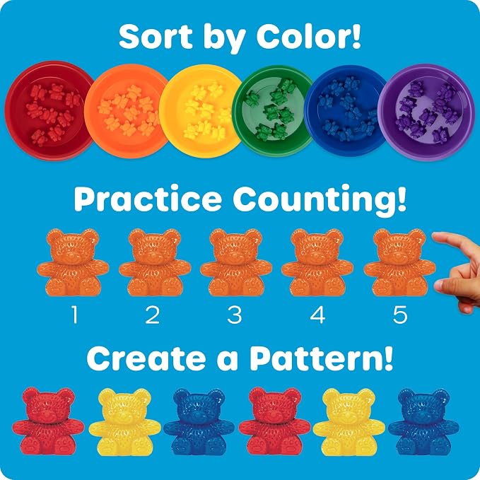 Learning Resources Baby Bear Sorting Set - Counting Toys, Color Recognition, Fine Motor Skills, 108 Pieces, Ages 3+ - Image 4