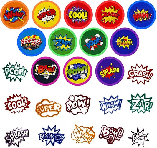 Cinrobiye 24 Pcs Hero Stampers Party Favor Set, Cute Superhero Stamps for Kids Birthday Party, Classroom Rewards, Carnival Prizes, Goody Bag Fillers, Super Hero Themed Party Supplies - Image 2