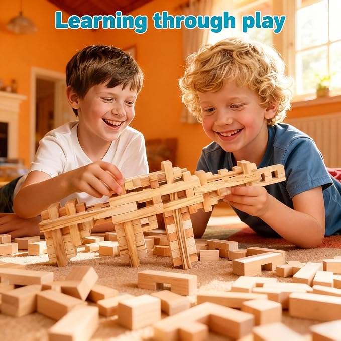 STEM Wooden Building Blocks, Toy Gun Style - Image 4