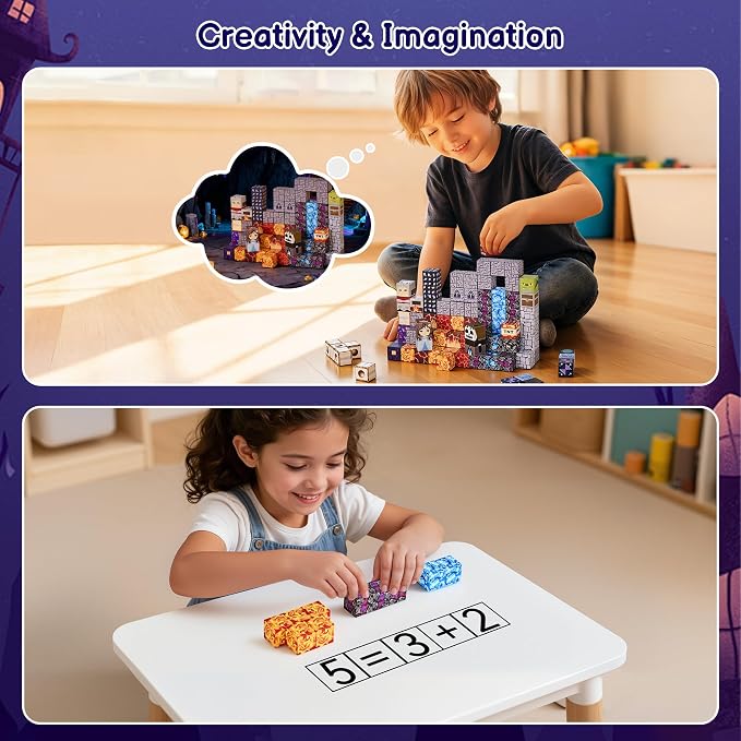100PCS Magnetic Blocks, Magnetic Building Blocks Cubes Tiles for Kid - Image 7