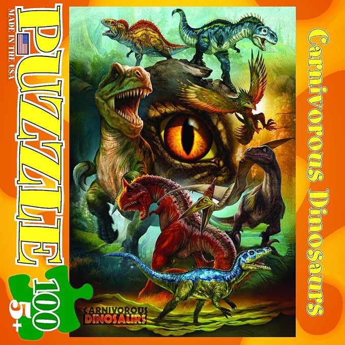 EuroGraphics 8100-0359 Carnivorous Dinosaurs 100-Piece Puzzle - Image 4