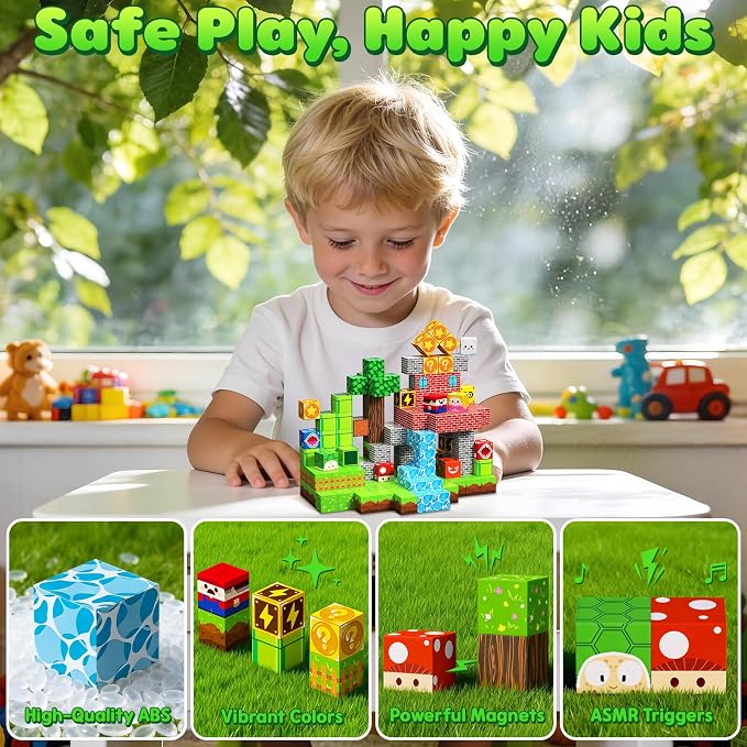 100PCS Magnetic Blocks, Building Cubes, Boys Kids Gifts Toys - Image 5