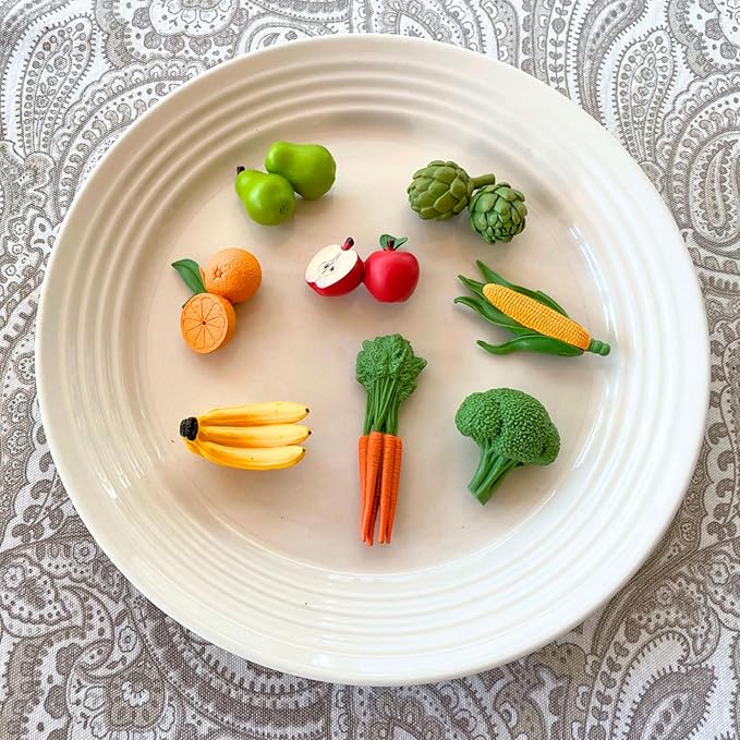 Safari Ltd. Fruits & Vegetables TOOB - 8 Mini Figurines Including Pears, Oranges, Apples, Artichokes, Carrots, Bananas, Broccoli, and Corn - Educational Toy Figures for Boys, Girls & Kids Ages 3+