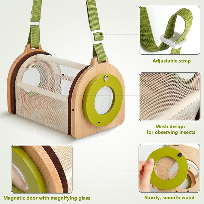 Wooden Bug Catcher Kit for Kids 3+, Bug Catching & Outdoor Explorer kit - Image 6