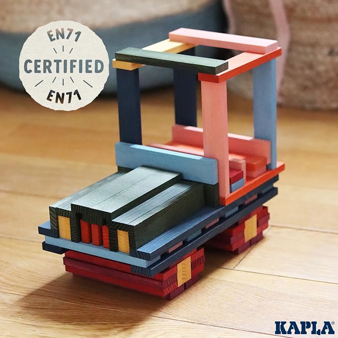 KAPLA 100 Octocolor Case - Wooden Construction Set 100 Colored Building Planks - Image 6
