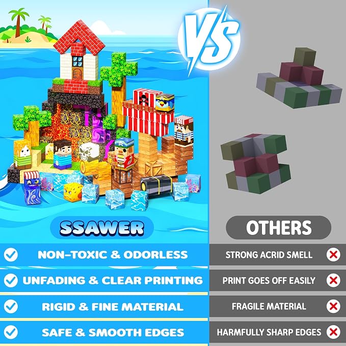 208PCS Magnetic Blocks, Building Cubes, Boys Kids Gifts Toys - Image 4