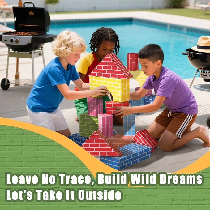 26-Pack Cardboard Building Blocks for Kids: Heavy-Duty Jumbo Stacking Gifts - Image 9