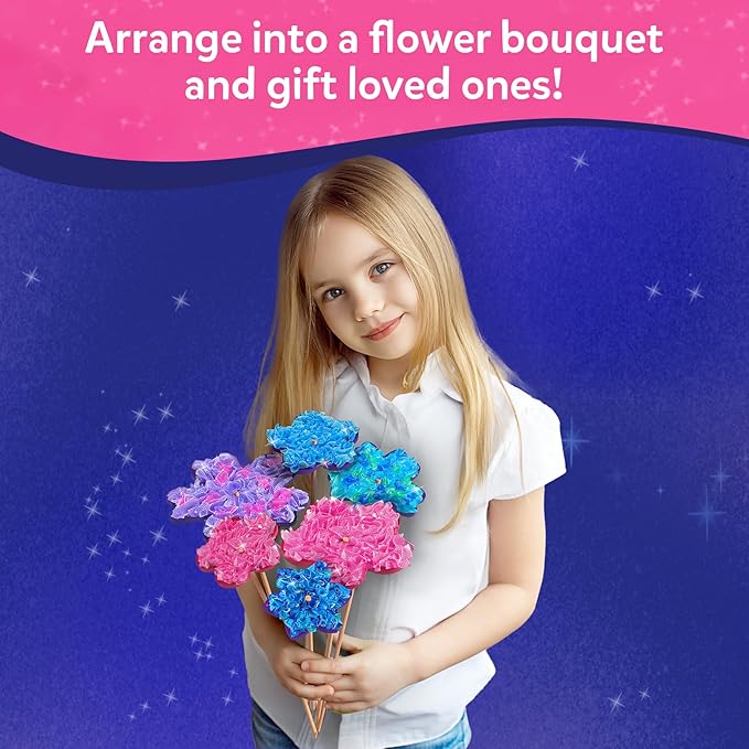 Skillmatics Poke-in Art - Flower Bouquet, Mess-Free Creative Activity, DIY Wood Craft Kits, Gifts for Girls & Boys Ages 4, 5, 6, 7, 8, 9