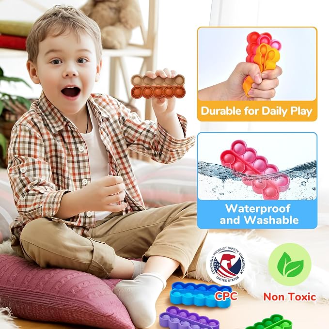JoyCat 24 Ten Frame Math Manipulatives, Sensory Toys for Kids, Ages 3-5 - Image 7