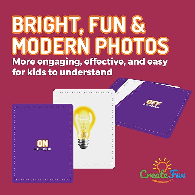 CreateFun 299 Vocabulary Builder Flash Cards Speech Therapy, Autism, ESL - Image 5