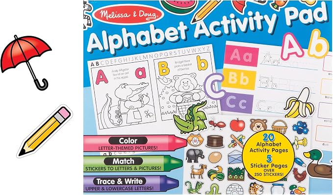 Melissa & Doug Alphabet Activity Sticker Pad for Coloring, Letters (250+ Stickers) - FSC Certified - Image 8