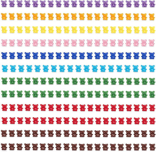 XINHUIDALSQ 180 Pcs Counting Bears, 0.62'' 9 Colors Rainbow Counting Mini Bears, Plastic Sorting Bear Counters Math Manipulatives for Ages 3+ Kids, Back to School Supplies by XINHUIDALSQ