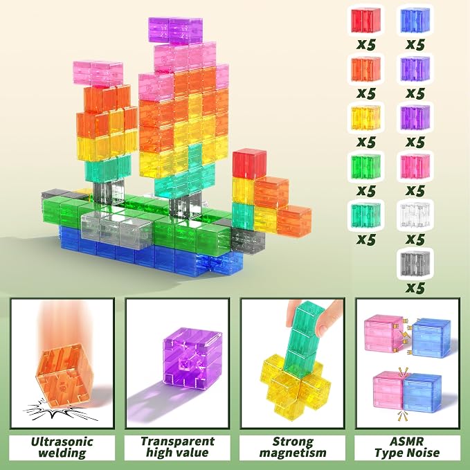 Magnetic Blocks Building Toys Gifts for Kids Aged 3+ Year Old Boys Girls - Image 6