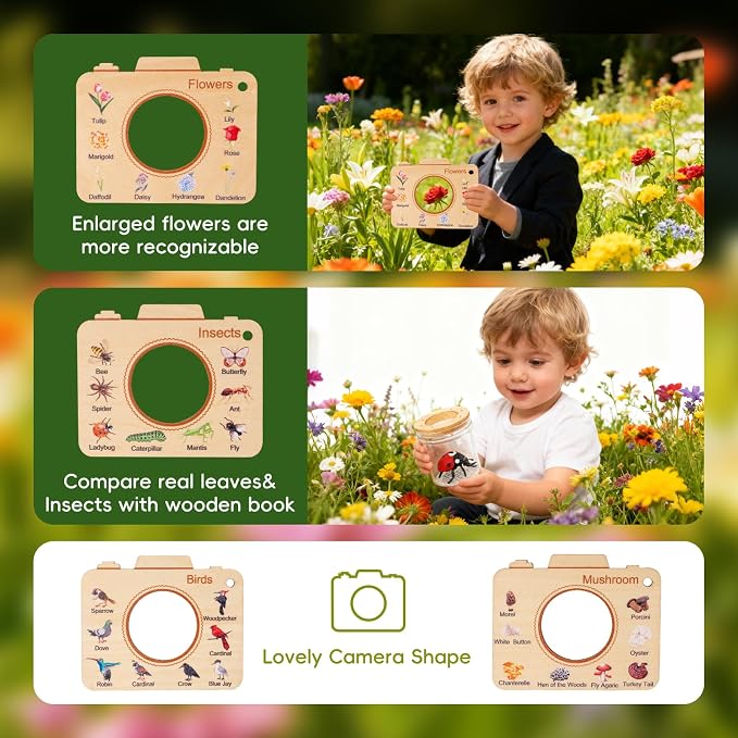 11Pcs Wooden Bug Catcher for Kids, Outdoor Toys for Kids Ages 4-8 - Image 3