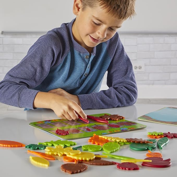 hand2mind Sensory Leaves Math Activity Set, Pattern Play, Shape Puzzle, Pattern Blocks Cards, Math Counters, Sorting Toy, Shapes for Toddlers, Counting Toy, Kindergarten Learning Activities - Image 2