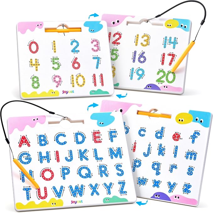 JoyCat Magnetic Letter and Number Tracing Board Set, ABC and Numbers 1-20 by JOYCAT