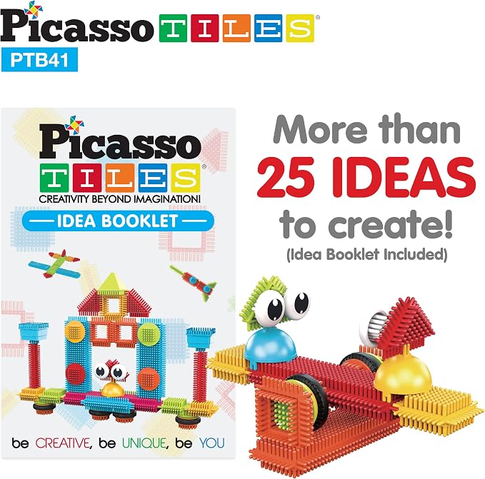 PicassoTiles Toys 41 piece Hedgehog Block Building Blocks Construction Toy Set w/IdeaBook Learning Playset None Magnetic STEM STEAM Educational Kit Child Brain Development Preschool Kindergarten PTB41 - Image 5