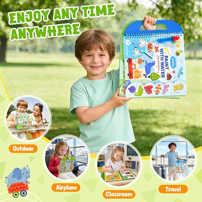 JoyCat Paint with Water for Kids (Shape & Transportation + Color & Emotion) - Image 6