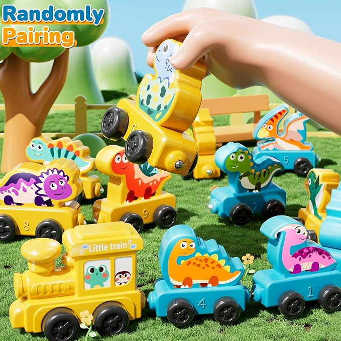 JUKUDAHU Magnetism Toys Dinosaur Train Set for Toddlers 3 4 Years Old - Image 4