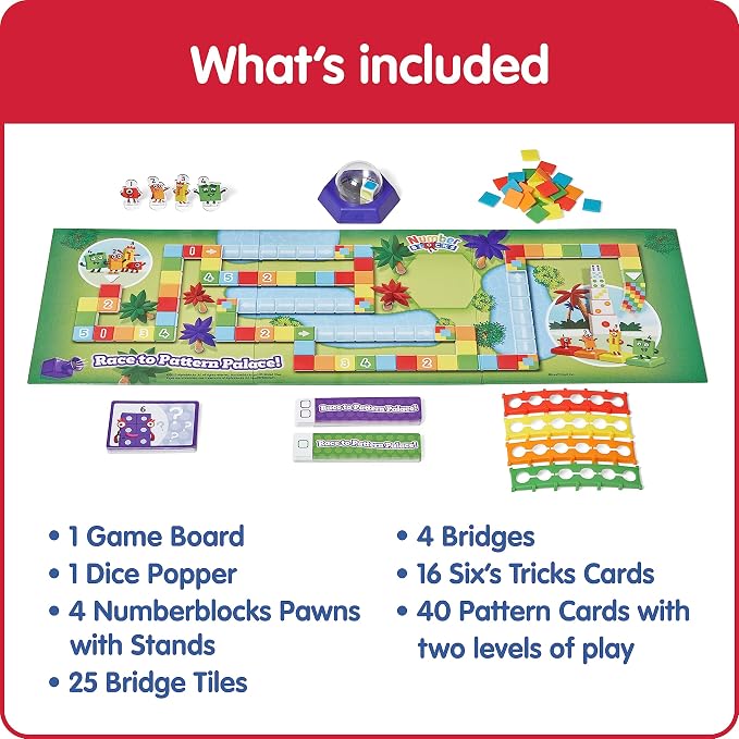 hand2mind Numberblocks Race to Pattern Palace! Board Game, Ages 3+ - Image 2