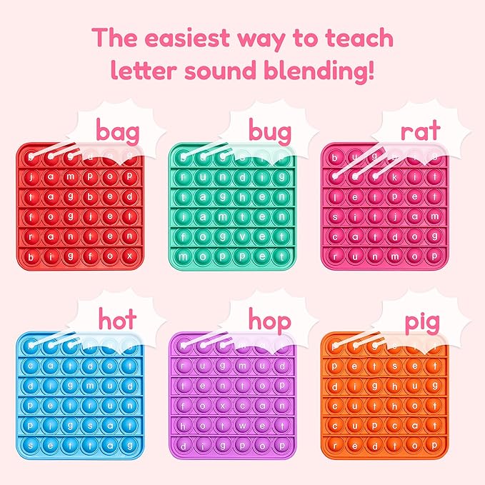 Word Pop CVC Words Mats for Classrooms (Pack of 6) Learn to Read in Weeks - Image 3