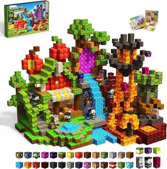 300PCS Magnetic Blocks, STEM Educational Magnet Building Cubes by Unknown