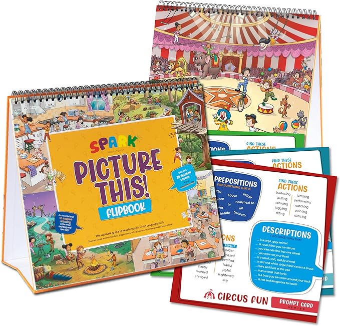 Picture Book and Emotion Cards, Picture Story Cards, Social Emotional Learning Activities, Autism Homeschooling, Educational Busy Book, Speech Therapy Materials (WH Question Flipbook) by SPARKINNOVATIONS