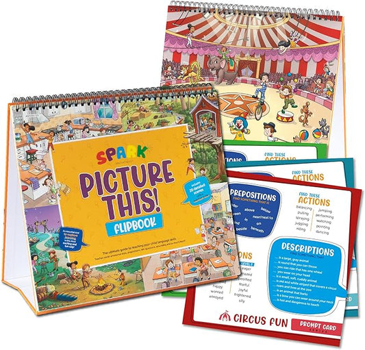 Picture Book and Emotion Cards, Picture Story Cards, Social Emotional Learning Activities, Autism Homeschooling, Educational Busy Book, Speech Therapy Materials (WH Question Flipbook) by SPARKINNOVATIONS