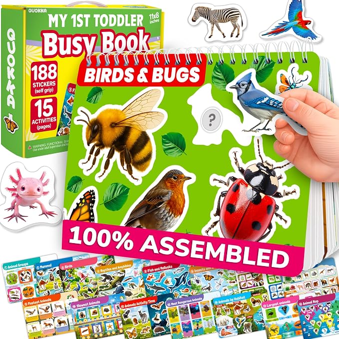 Montessori Busy Book for Kids Ages 4-8 — My Preschool Toddler Busy Book 3-5 by QUOKKA