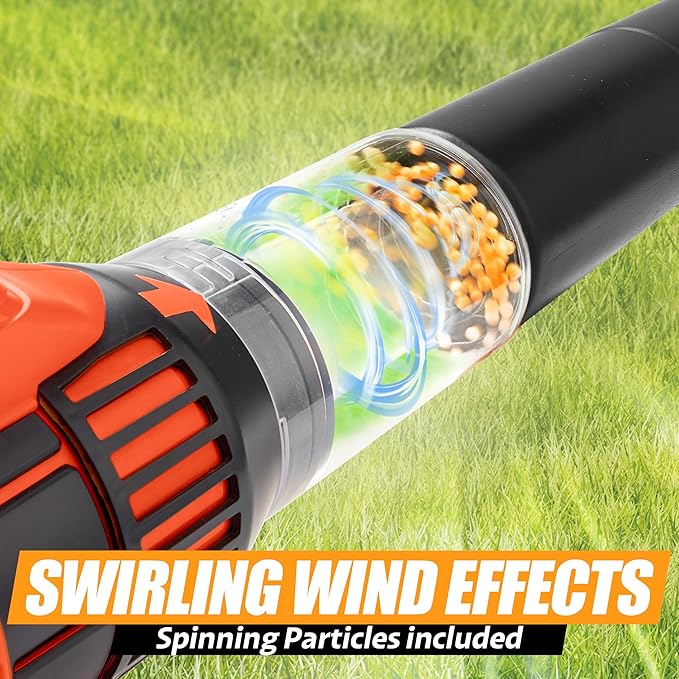 lalalark Mighty Force Kids Leaf Blower, Kids Gardening Set with Realistic Sounds, Lights and Wind, Outdoor Toys for Toddlers 3-5, Role Play Toys, Toddler Birthday Gift by JOVA