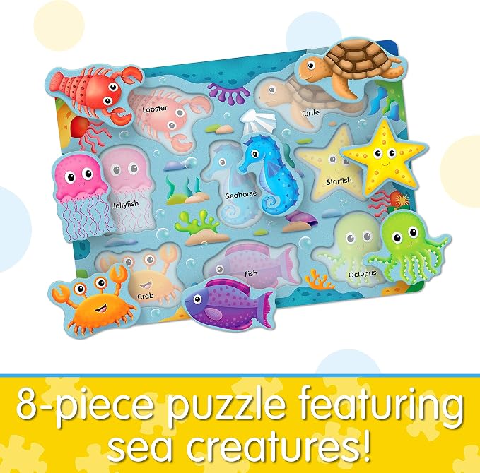 The Learning Journey: Under The Sea Lift & Learn - 26 Piece Puzzle - Ocean Friends Puzzles for Toddlers - Preschool Games & Activities for Preschool Games & Activities for Children Ages 2-5 Years - Image 2