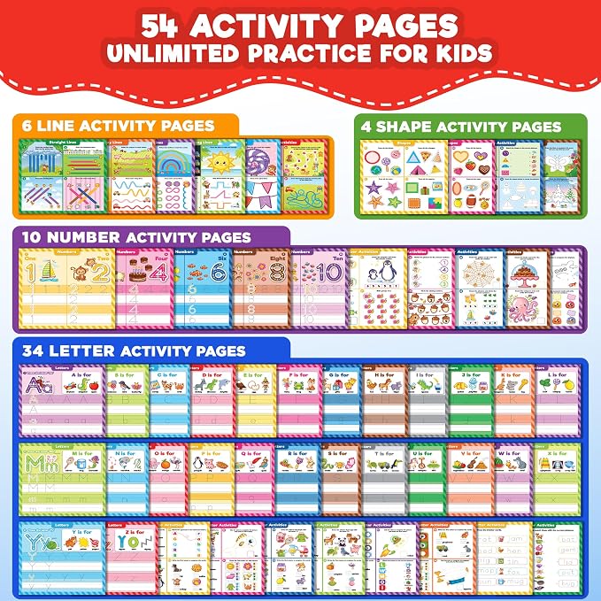 Doctor Jupiter Preschool Tracing Books for Toddlers, 3+ Year Old Kids — Learning Activity Books, Educational Toys, 100+ Wipe Clean Preschool & Kindergarten Activities - Image 5