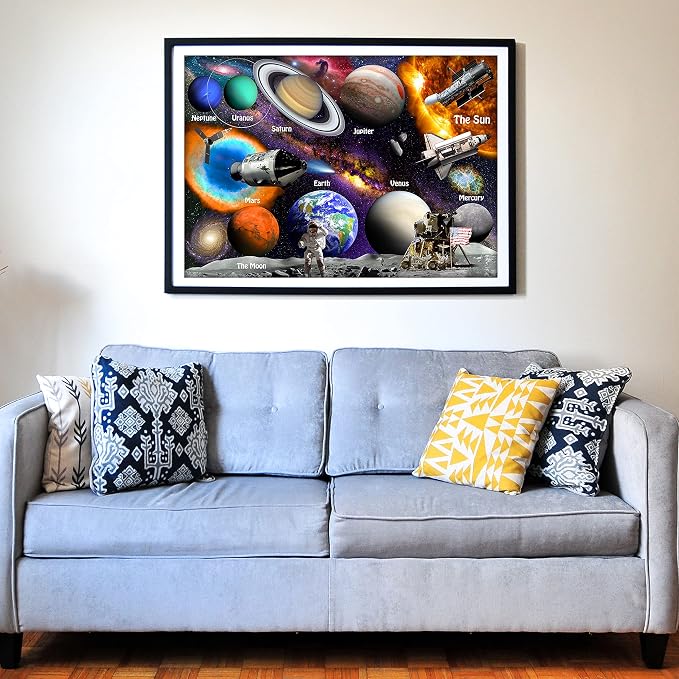 Think2Master Solar System & Space Exploration 250 Pieces Jigsaw Puzzle Great Puzzle for Teens, Adults, Seniors. Great Gift with Larger Pieces. 14.2” X 19.3” - Image 4