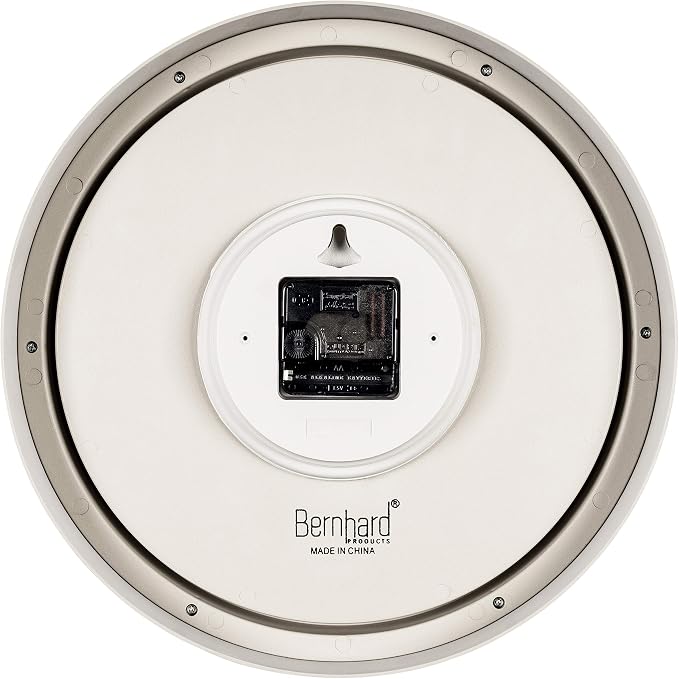 Bernhard Products Large 12.5 Inch Purple Wall Clock with Non-Ticking Sweep Movement, Quartz Analog Display, Solid Plastic Case, Metal Hands, Battery Operated, Easy to Read - Image 6