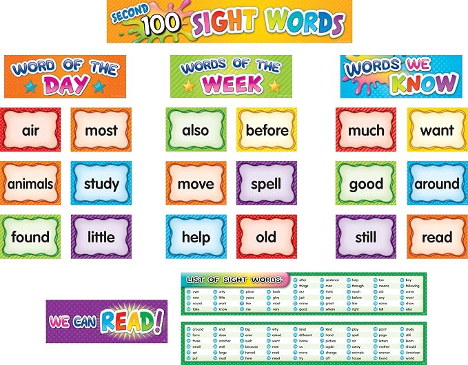 Teacher Created Resources Second 100 Sight Words Pocket Chart Cards (TCR20846) by TeacherCreatedResourcesOS