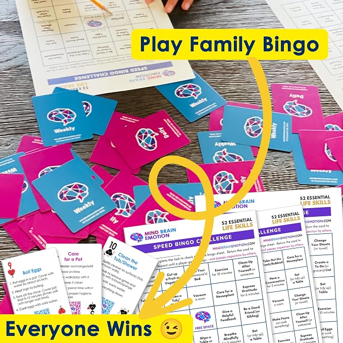 Mind Brain Emotion 52 Essential Life Skills: No-Excuses Game to Teach Kids, Teens & Adults How to Care for Self & Chores, Practical Solution for Responsible Boys, Confident Girls, Happy Family - Image 6