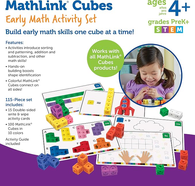 Learning Resources MathLink Cubes Early Math Activity Set - Image 6