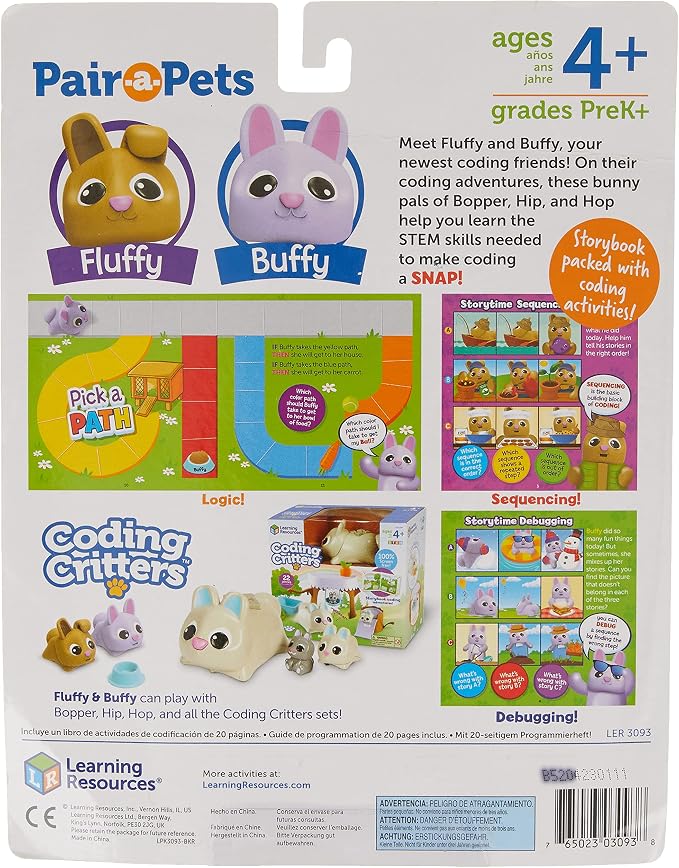 Learning Resources Coding Critters Pair a Pets Bunnies Fluffy & Buffy - Image 2