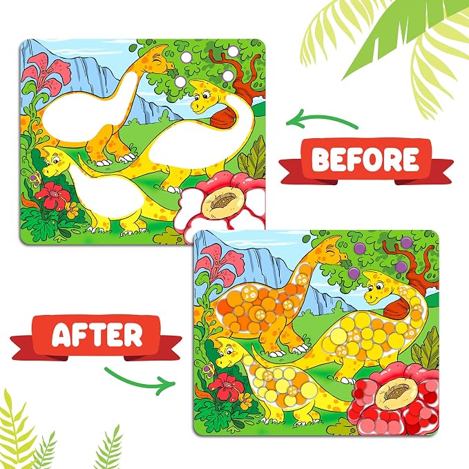 Dot Sticker Art Activity - Dinosaurs, Educational Toys for 3 Year Old Boys - Image 8