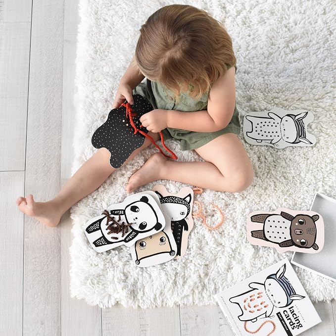 Wee Gallery Lacing Cards for Kids, Sewing Board Toy for Toddlers Ages 3+ - Image 2