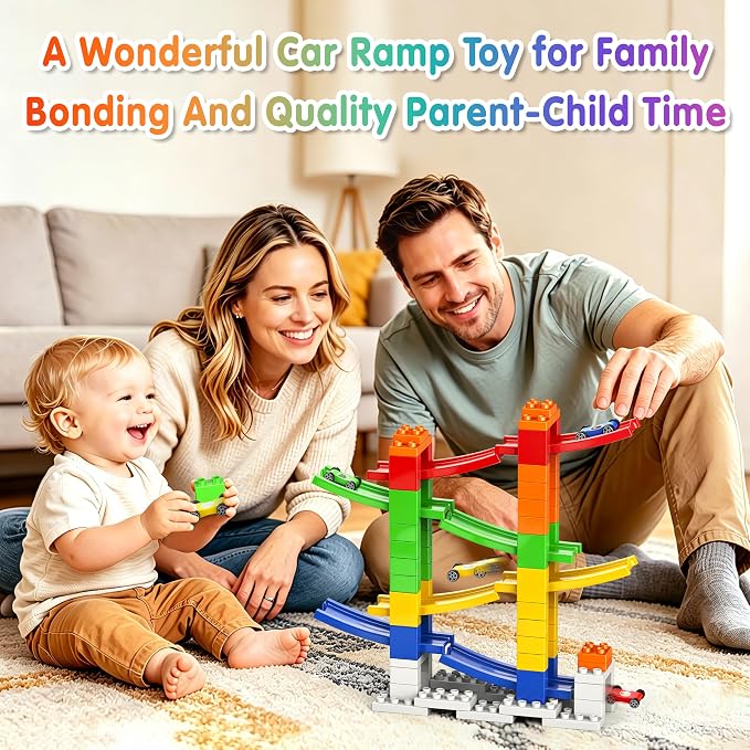 DIY Building Blocks Car Ramp Race Track Toy for Boys Ages 3+, STEM Gift - Image 6