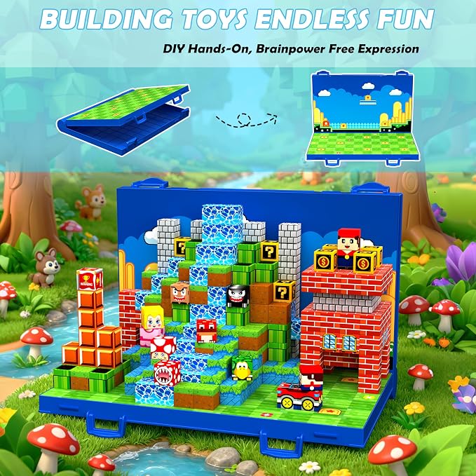 120PCS Magnetic Blocks, Magnetic Building Blocks Cubes, STEM Toy for Kid - Image 3