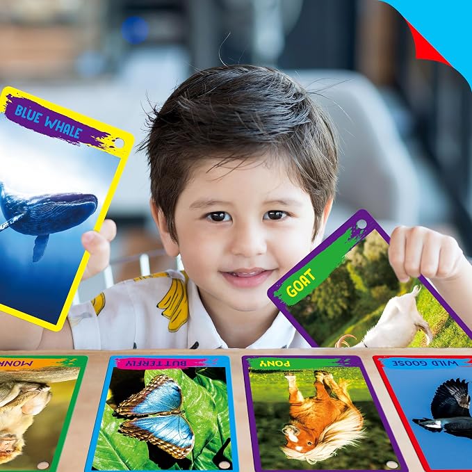 My First 120 Animals, 60PCS Realistic Zoo Animal Cards Farm/Wild/Marine Animals/Insects/Birds Flashcards Montessori & Science Educational Toys Preschool Learning for Homeschool Preschool Toddler Kids - Image 7