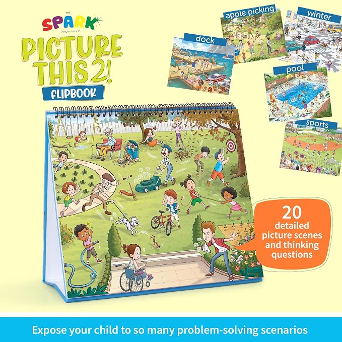 SPARK INNOVATIONS Picture Cards and Emotion Book, SEL Story Cards, Homeschool, Autism Activity, Educational Busy Book, Speech Therapy Materials (Picture This 1 & 2) - Image 4