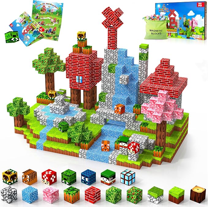 Magnetic Blocks Toys for Kids Age 3+, Forest World, 150PCS by Hltyigr